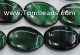 CTE1045 15.5 inches 18*25mm oval dyed green tiger eye beads