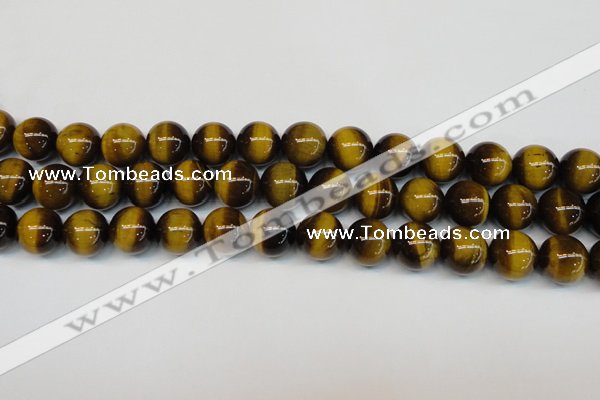 CTE1236 15.5 inches 10mm round A+ grade yellow tiger eye beads