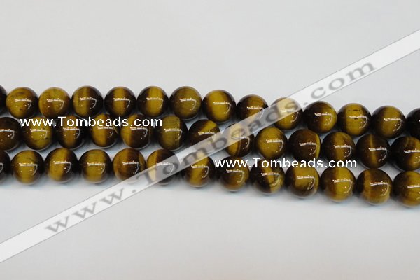 CTE1237 15.5 inches 12mm round A+ grade yellow tiger eye beads