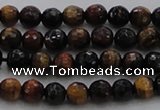 CTE1471 15.5 inches 6mm faceted round mixed tiger eye beads