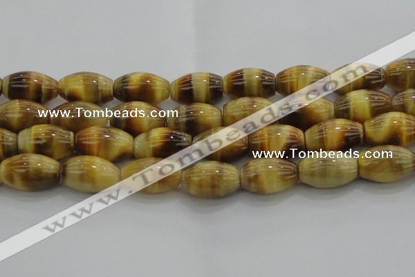CTE1519 15.5 inches 13*18mm rice golden tiger eye beads wholesale