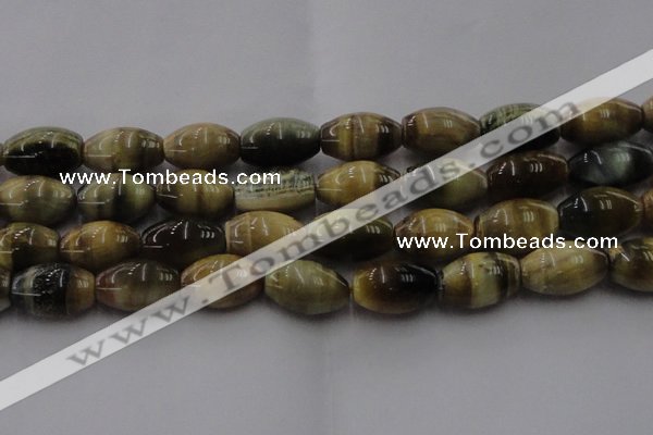 CTE1557 15.5 inches 15*20mm rice golden & blue tiger eye beads wholesale