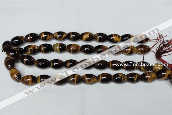 CTE162 15.5 inches 10*30mm rice yellow tiger eye gemstone beads