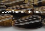 CTE1744 15.5 inches 15*30mm twisted rectangle yellow tiger eye beads