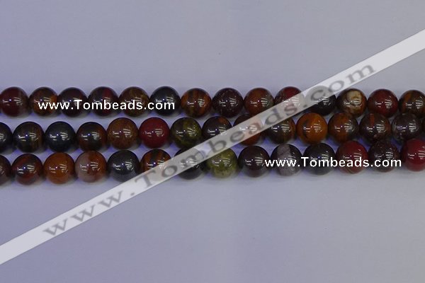 CTE1794 15.5 inches 12mm round red iron tiger beads wholesale