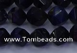 CTE1917 15.5 inches 8mm faceted nuggets blue tiger eye beads