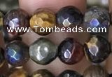 CTE2001 15.5 inches 6mm faceted round AB-color mixed tiger eye beads