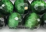 CTE2410 15 inches 10mm faceted round green tiger eye beads