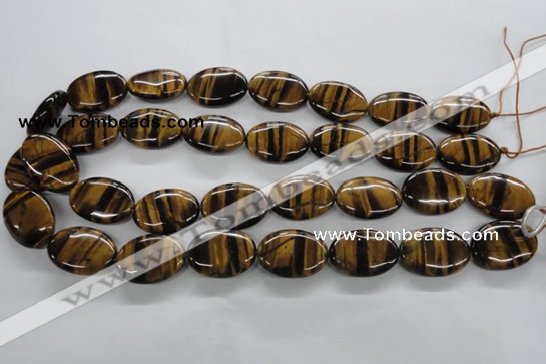 CTE303 15.5 inches 18*25mm oval yellow tiger eye gemstone beads