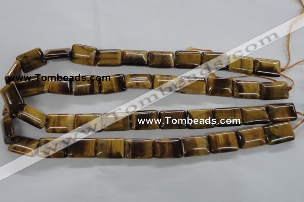 CTE314 15.5 inches 12*18mm rectangle yellow tiger eye gemstone beads