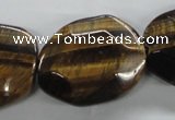 CTE324 15.5 inches 25*35mm freeform yellow tiger eye gemstone beads