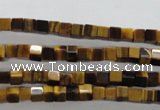CTE326 15.5 inches 4*4mm cube yellow tiger eye gemstone beads