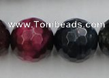 CTE588 15.5 inches 20mm faceted round colorful tiger eye beads