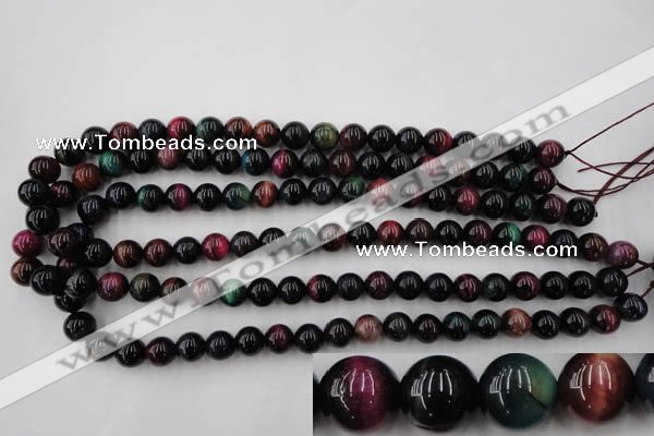 CTE593 15.5 inches 10mm round colorful tiger eye beads wholesale