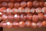 CTG1005 15.5 inches 2mm faceted round tiny south red agate beads