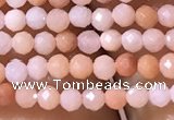 CTG1038 15.5 inches 2mm faceted round tiny pink aventurine beads