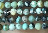 CTG1057 15.5 inches 2mm faceted round tiny African turquoise beads