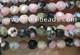 CTG1061 15.5 inches 2mm faceted round tiny rhodonite beads