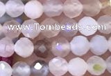 CTG1132 15.5 inches 3mm faceted round tiny rainbow moonstone beads