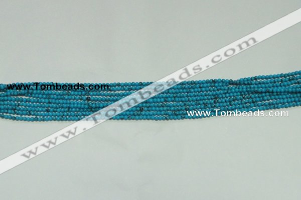 CTG114 15.5 inches 2mm round tiny blue turquoise beads wholesale