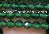 CTG1198 15.5 inches 3mm faceted round tiny quartz glass beads