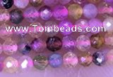 CTG1325 15.5 inches 2mm faceted round tourmaline beads wholesale