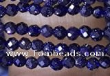 CTG1450 15.5 inches 2mm faceted round blue goldstone beads wholesale
