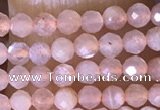 CTG1453 15.5 inches 2mm faceted round moonstone beads wholesale