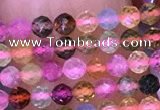 CTG1658 15.5 inches 2.5mm faceted round tiny tourmaline beads