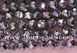 CTG1669 15.5 inches 2mm faceted round tiny pyrite beads