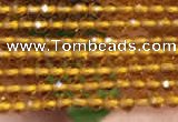 CTG2116 15 inches 2mm faceted round tiny quartz glass beads