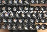 CTG2125 15 inches 2mm,3mm & 4mm faceted round hematite gemstone beads