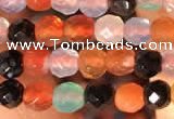 CTG2201 15 inches 2mm,3mm & 4mm faceted round agate gemstone beads