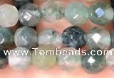 CTG2221 15 inches 2mm,3mm & 4mm faceted round moss agate beads