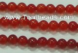 CTG52 15.5 inches 2mm round grade AA tiny red agate beads wholesale