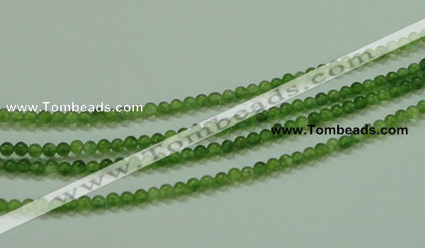 CTG63 15.5 inches 2mm round tiny dyed white jade beads wholesale