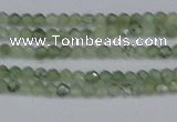 CTG633 15.5 inches 2mm faceted round green rutilated quartz beads