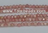CTG653 15.5 inches 2mm faceted round Argentina rhodochrosite beads