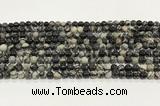 CTJ410 15.5 inches 4mm round black water jasper gemstone beads wholesale