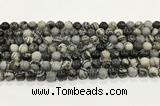 CTJ411 15.5 inches 6mm round black water jasper gemstone beads wholesale