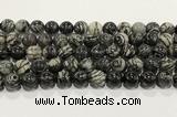 CTJ414 15.5 inches 12mm round black water jasper gemstone beads wholesale