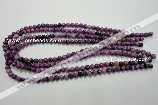 CTJ501 15.5 inches 6mm round dyed purple jasper beads wholesale