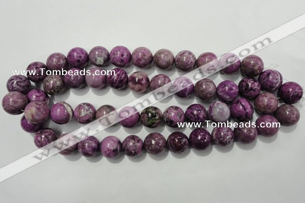 CTJ507 15.5 inches 16mm round dyed purple jasper beads wholesale