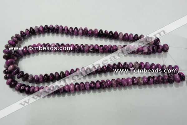 CTJ511 15.5 inches 5*8mm rondelle dyed purple jasper beads wholesale