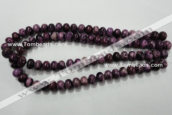 CTJ513 15.5 inches 8*12mm rondelle dyed purple jasper beads wholesale