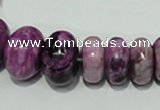 CTJ518 15.5 inches 4*8mm � 15*20mm rondelle dyed purple jasper beads