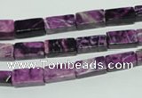 CTJ530 15.5 inches 5*12mm cuboid dyed purple jasper beads wholesale