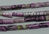 CTJ533 15.5 inches 4*11mm tube dyed purple jasper beads wholesale