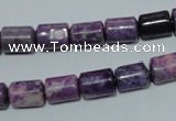 CTJ535 15.5 inches 8*11mm tube dyed purple jasper beads wholesale
