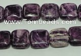 CTJ553 15.5 inches 12*12mm square dyed purple jasper beads